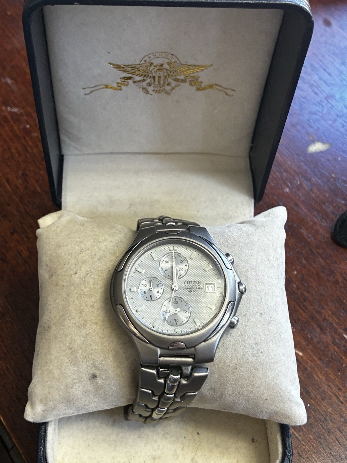 Citizen Watch Men 0510-H26990 Stainless St 100m Chrono Date Quartz NON WORKING