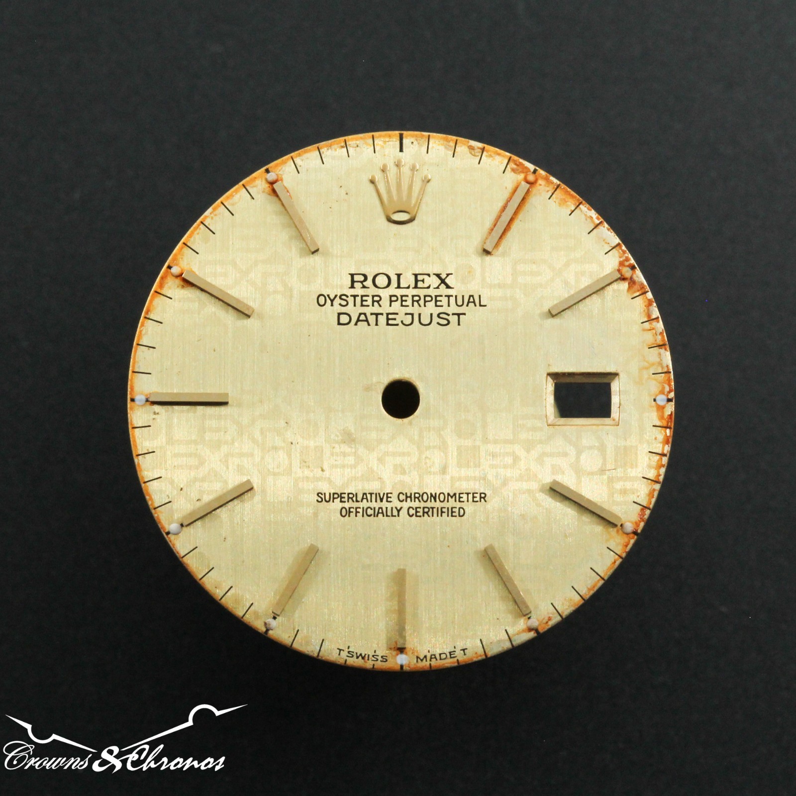 Rolex Datejust Ref 16013 16233 Gold Anniversary Jubilee Replacement Dial