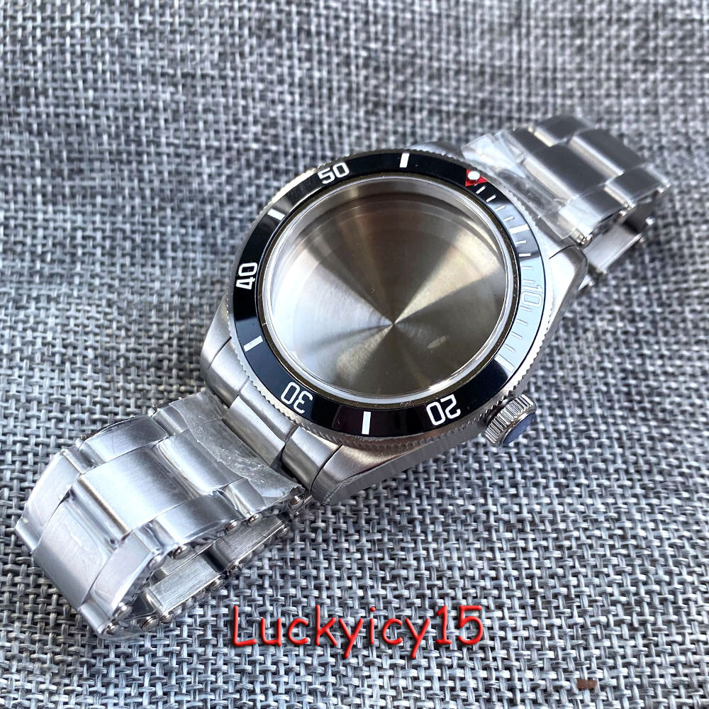 39mm 20ATM Rotating Bezel Watch Case fit NH35 NH36 ETA 2824 Domed Sapphire Glass