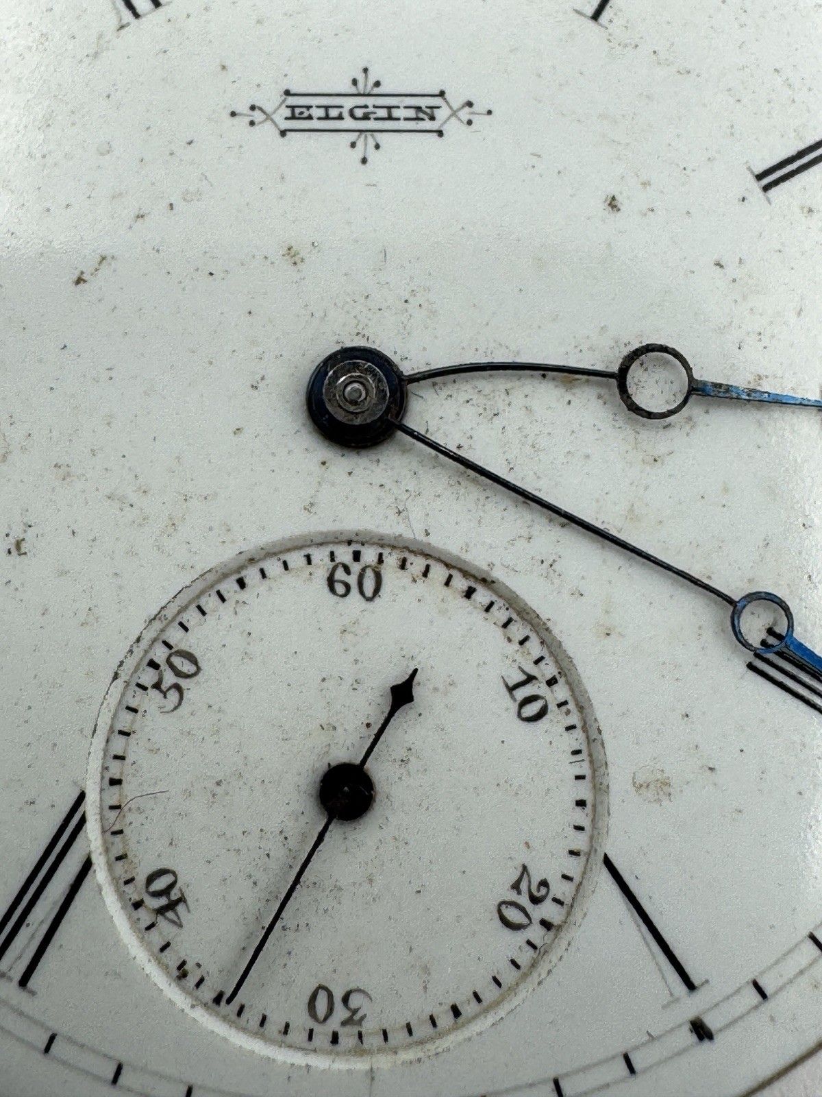 Vintage Elgin 8s 15J Grade 66 Pocket Watch Movement For Parts Or Repair