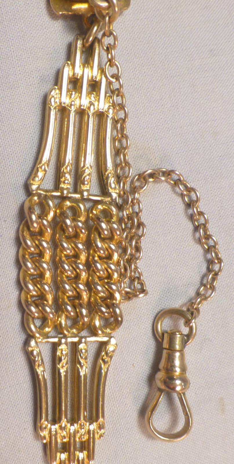 Vintage Gold Fill Pocket Watch Chain and Lovely Fob – -BEST OFFER-