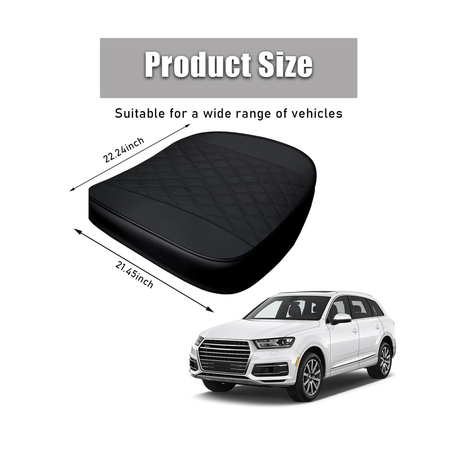 Car Front Seat Cover, 21″×22″ Luxury PU Leather Auto Seat Protectio… Fast