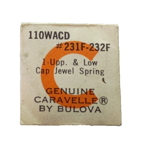 Caravelle 11OWACD Cap Jewel Spring upper and lower watch part #231F/232F