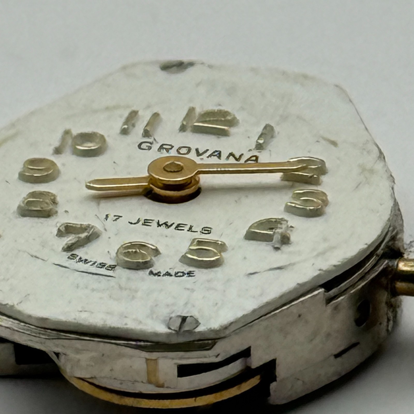 BFG 927 Watch Movement Grovana 17 Jewels Swiss Manual Wind Parts Repair 15.2mm