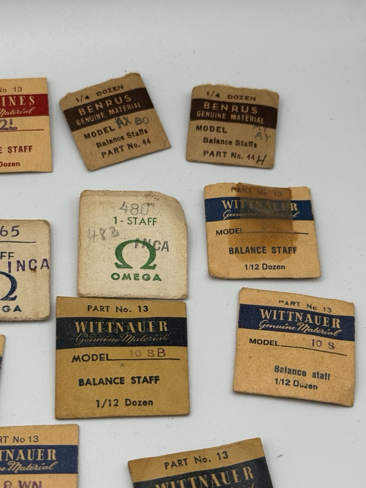 VTG LOT NOS Balance Staffs Longines, Wittnauer, LeCoultre, Omega, Benrus, LOT 6