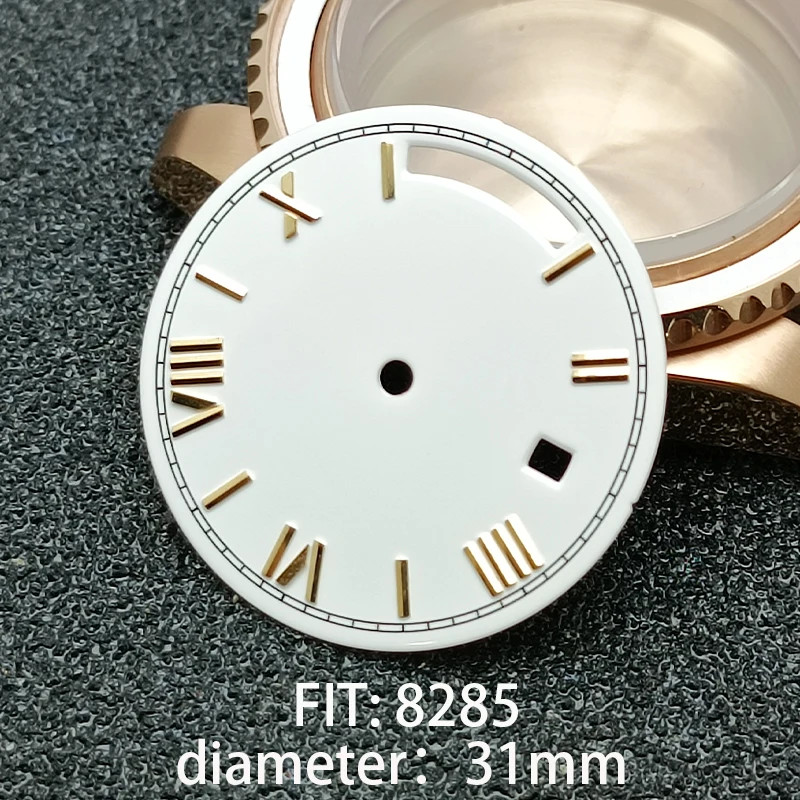 31MM DIAMETER SINGLE DATE STERILE WATCH DIAL MODIFIED DIAL for 8285 MOVEMENT ACC