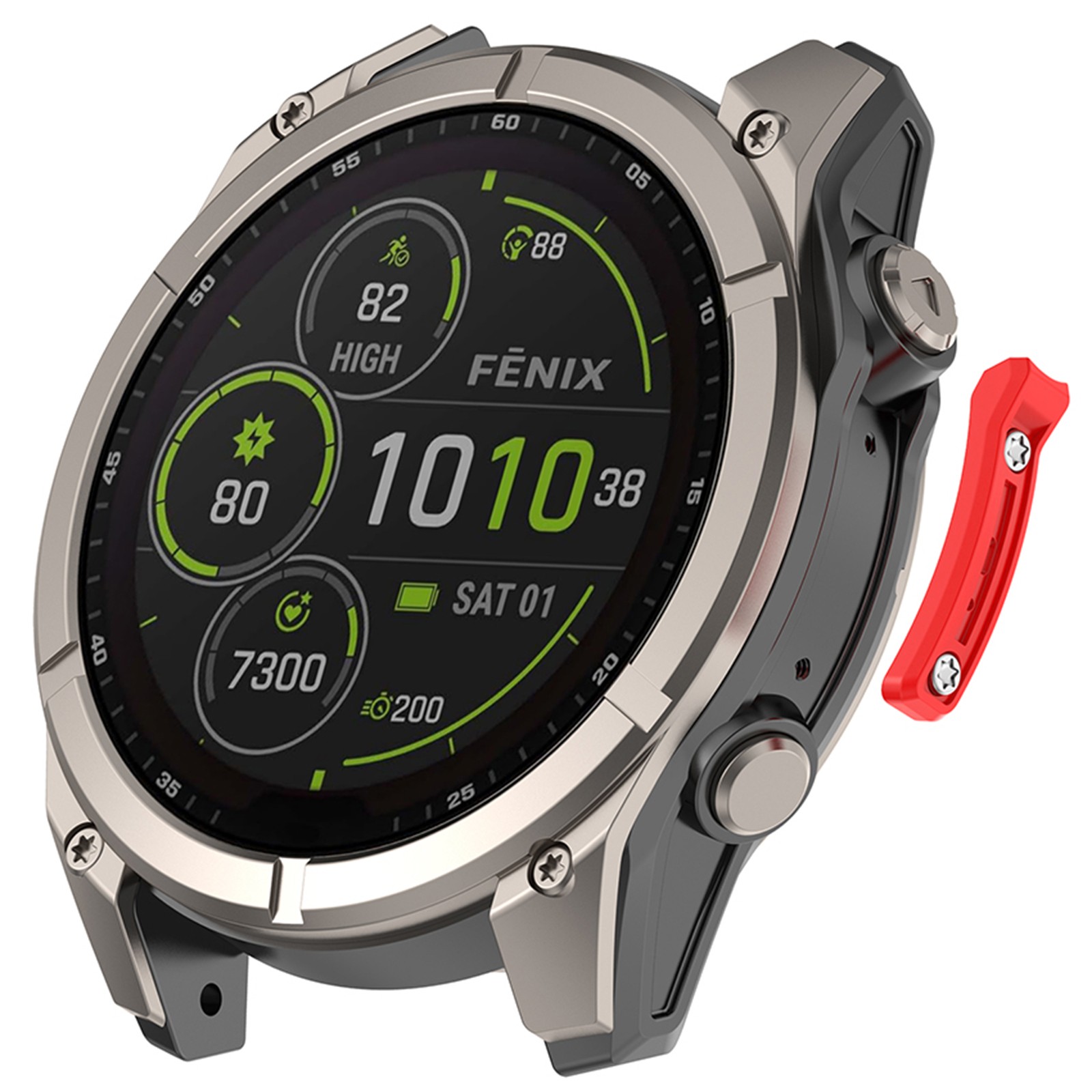 Watch Bumper Strip Metal Anti-impact Strip For Garmin Fenix 8/Tactix 8/Quatix 8