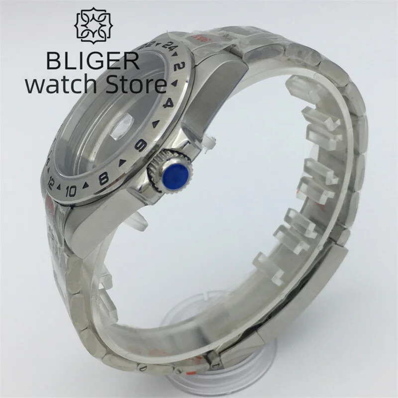 40Mm /43Mm Explore 2 Case Solid Bezel Sapphire Glass Fit NH34 NH35 NH36 ETA2824