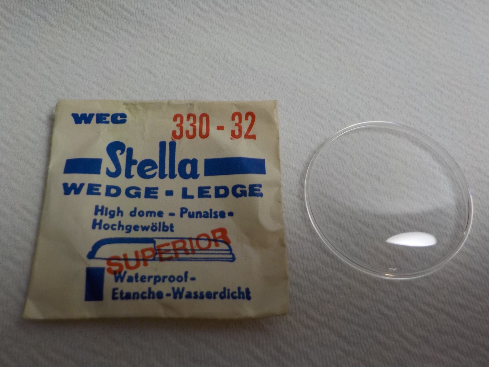 STELLA ROUND WATCH CRYSTAL WATCHMAKER REPLACEMENT PART 330 32 WEC #204