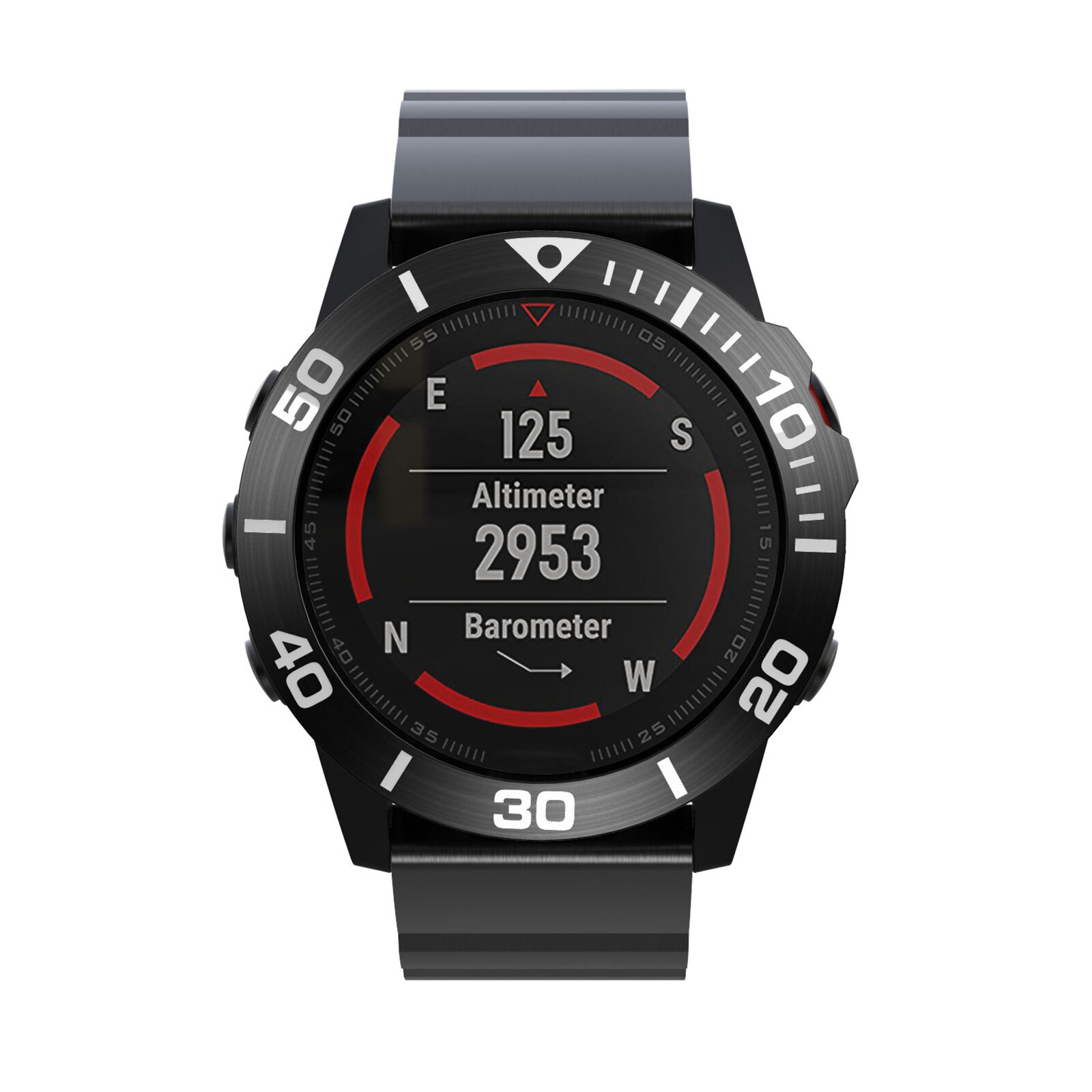 For Garmin Fenix 5X/5X Plus Metal Watch Bezel Ring Adhesive Cover Frame Case Kit