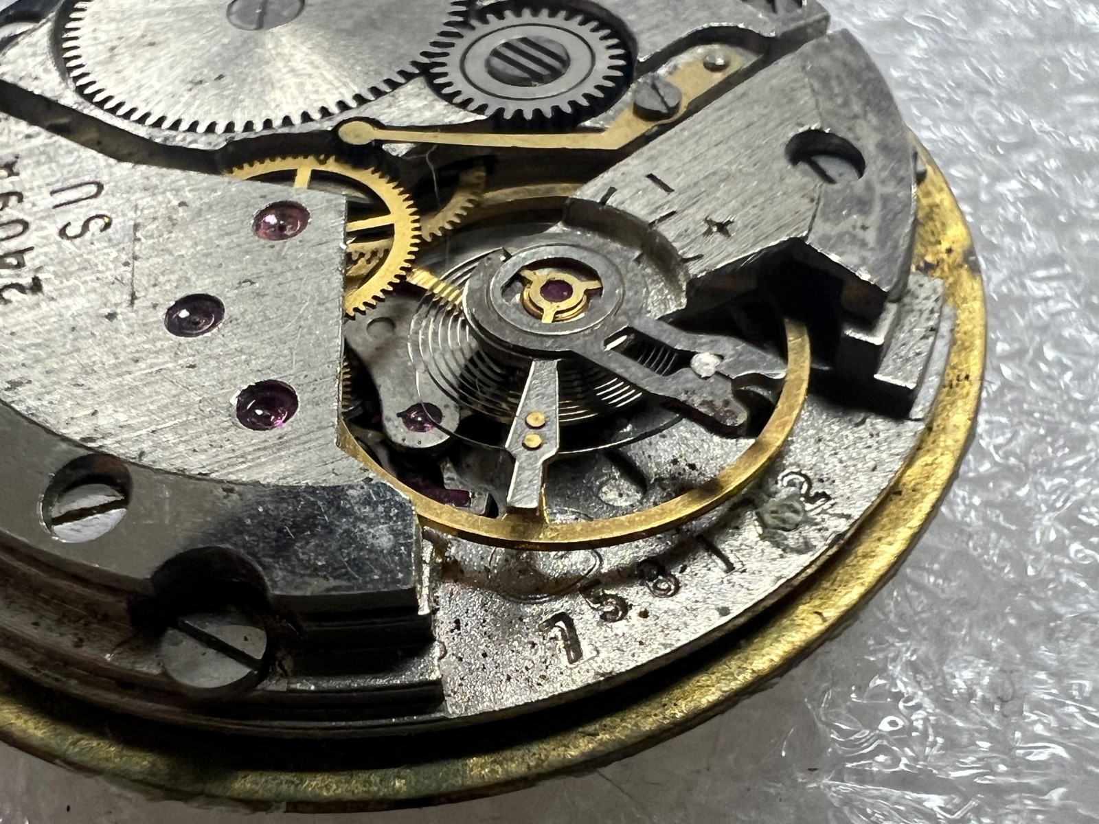 Watch movement USSR Vostok Cal.2409A plus Dial.For parts.