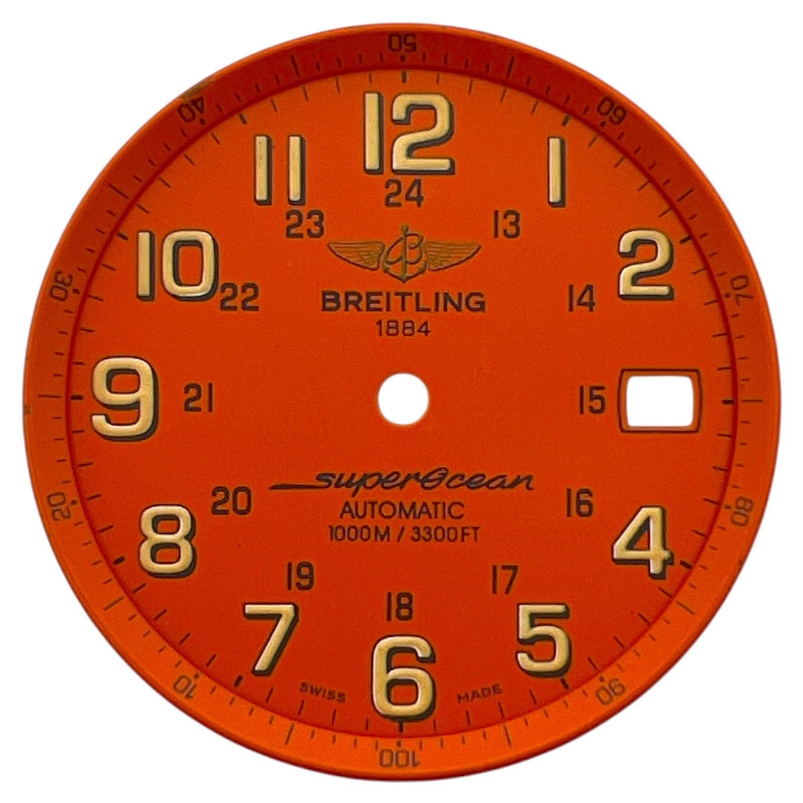 Genuine Breitling Superocean 42mm Arabic Dial Orange A17360