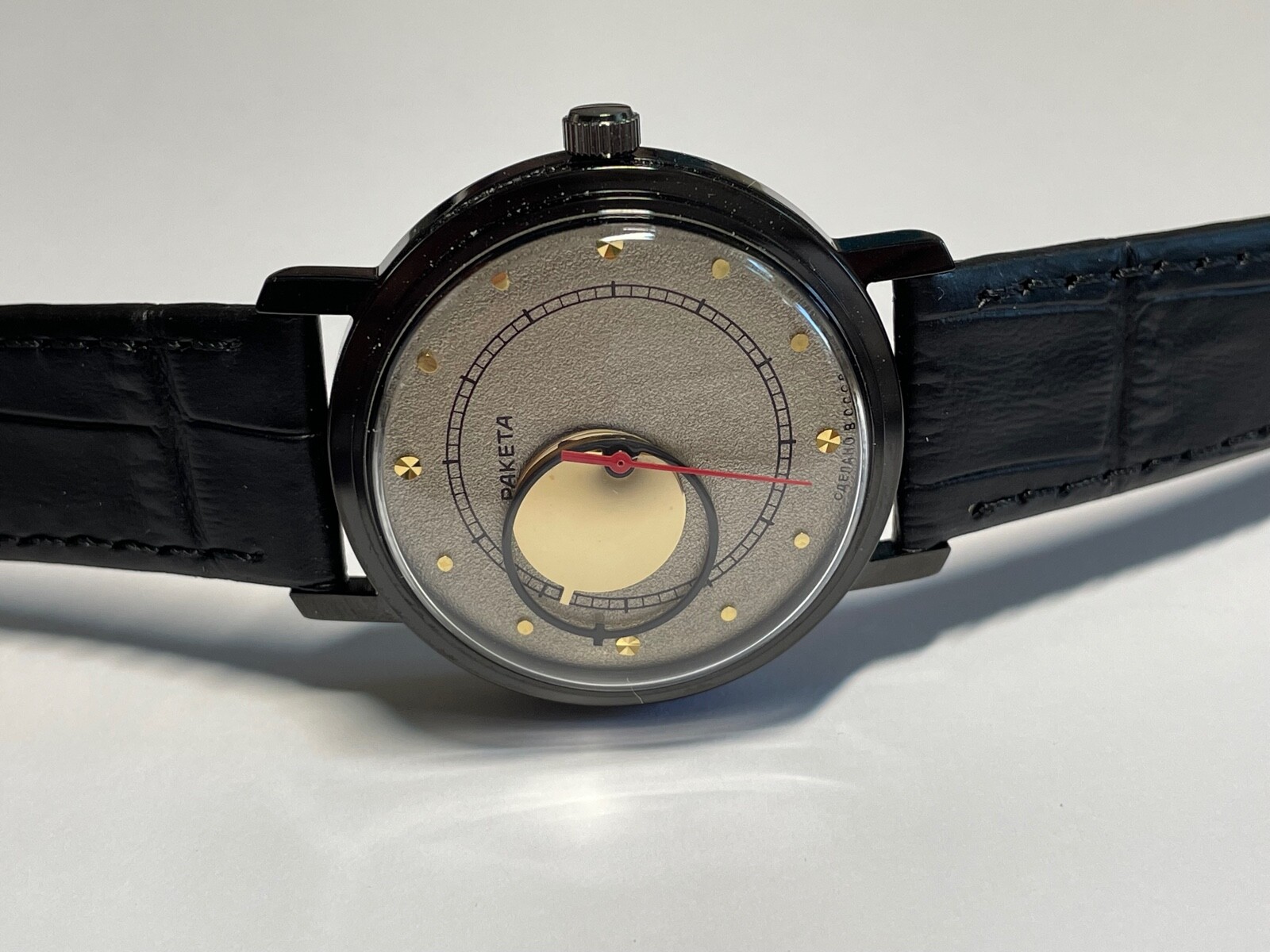RAKETA KOPERNIK day 2609 H mechanism USSR new case steel mans wristwatch