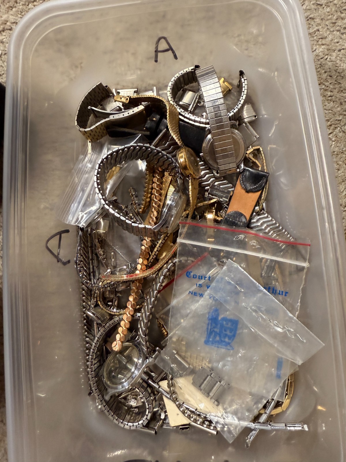 Vintage 60’s HUGE LOT of Belforte Speidel Watch Expansion Band Link clasp silver