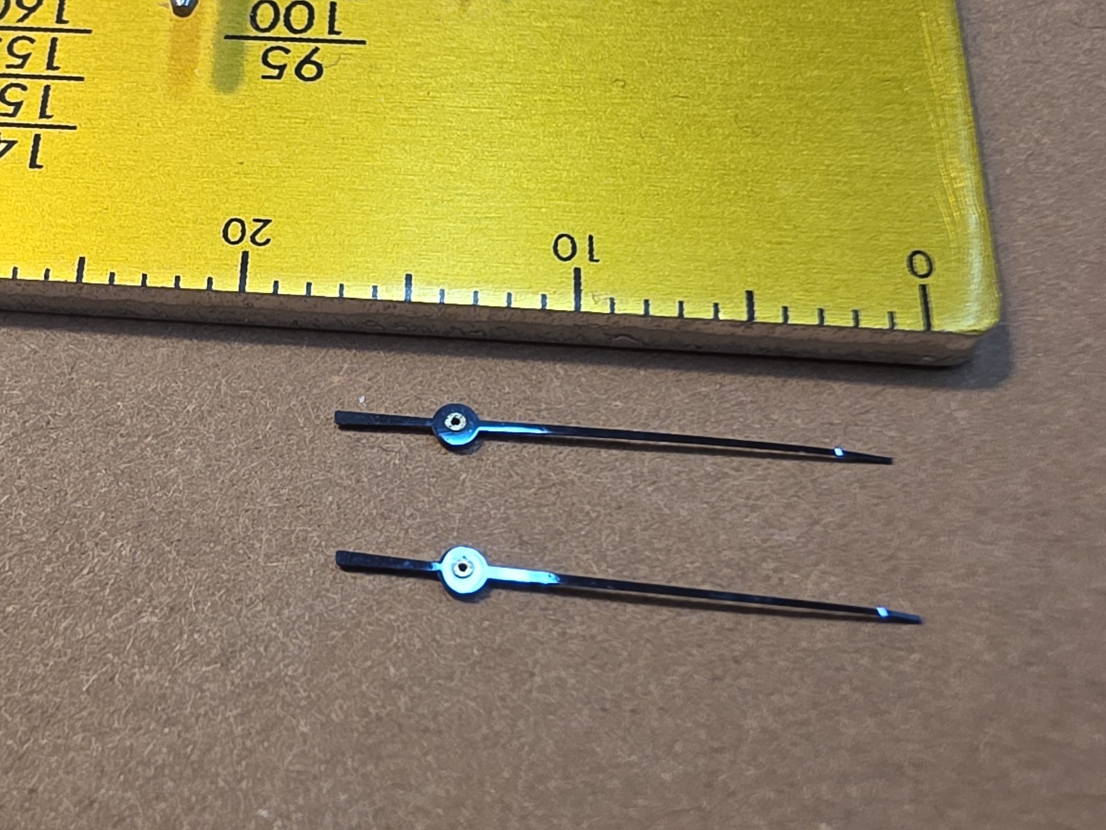 Lot Of 2 Vintage NOS Fancy Blued Center Second Hands Sweep Second Hands