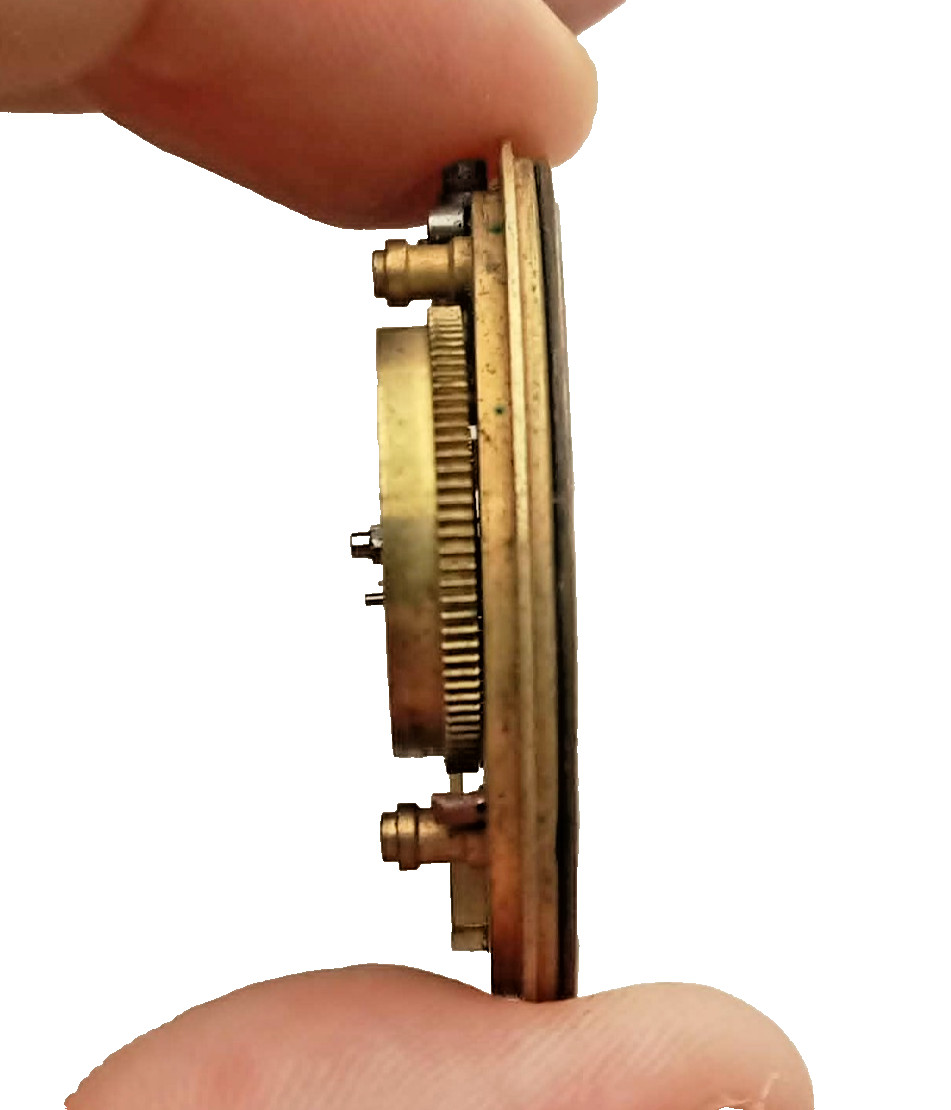 Antique J.W. Benson London Brass Pocket Watch Movement Mechanism