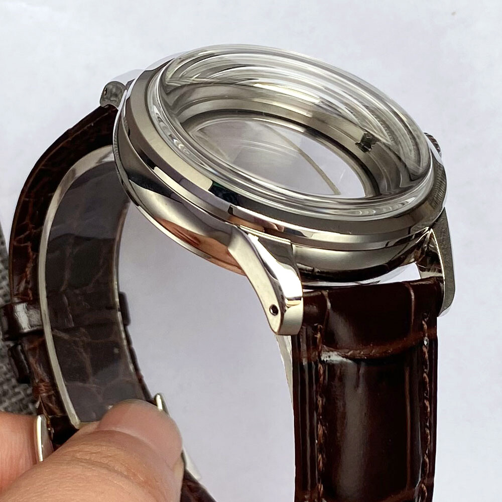 20BAR Dive Polished Watch Case Domed Sapphire 40mm Fit NH35A NH34 GMT Glass Back
