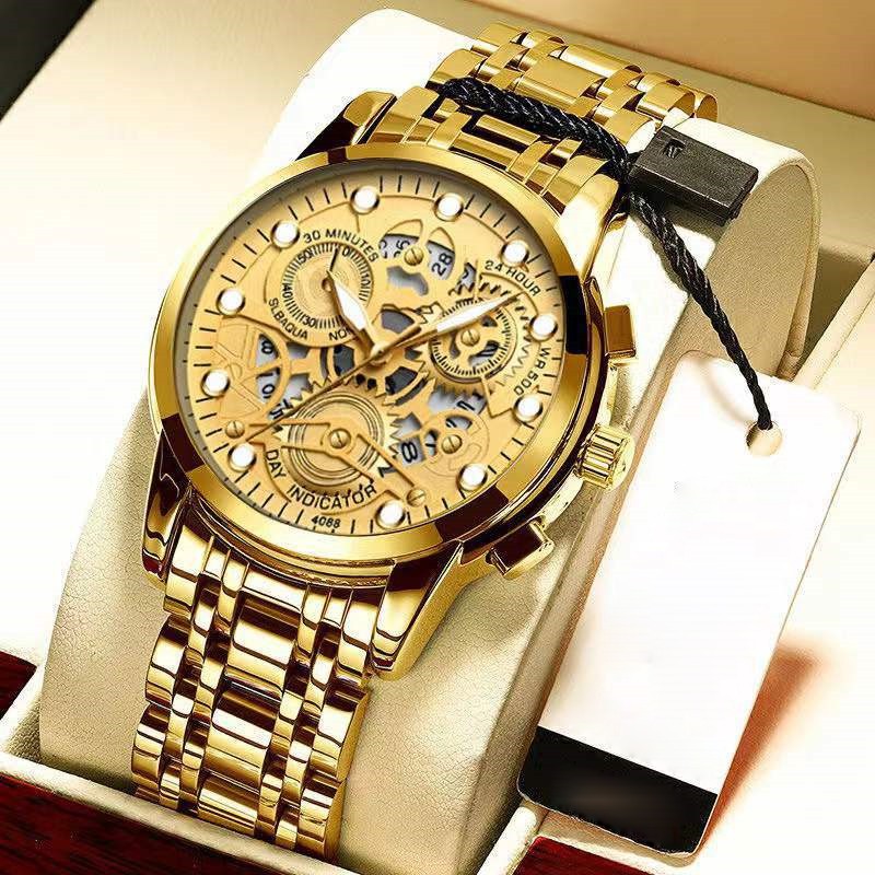 New Waterproof Men’s Watch Stainless Steel Quartz Luminous Classic Watches