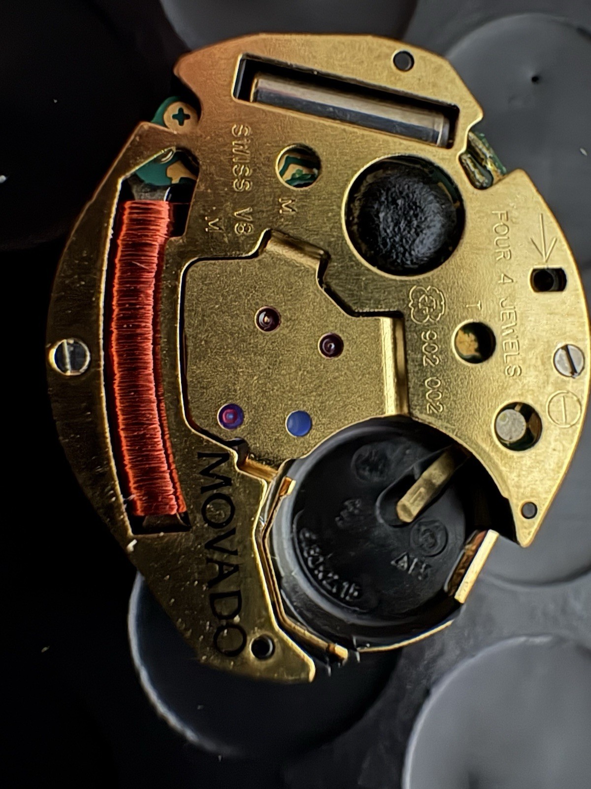 Movado Watch Movement Swiss 4 Jewels Quartz Caliber ETA 902.002 Genuine