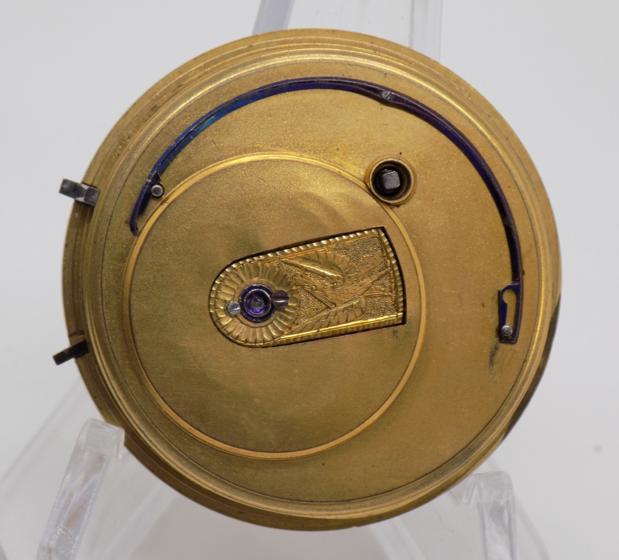 1805-1855 Joseph Johnson Verge Fusee Liverpool Pocket Watch Movement Part Key +