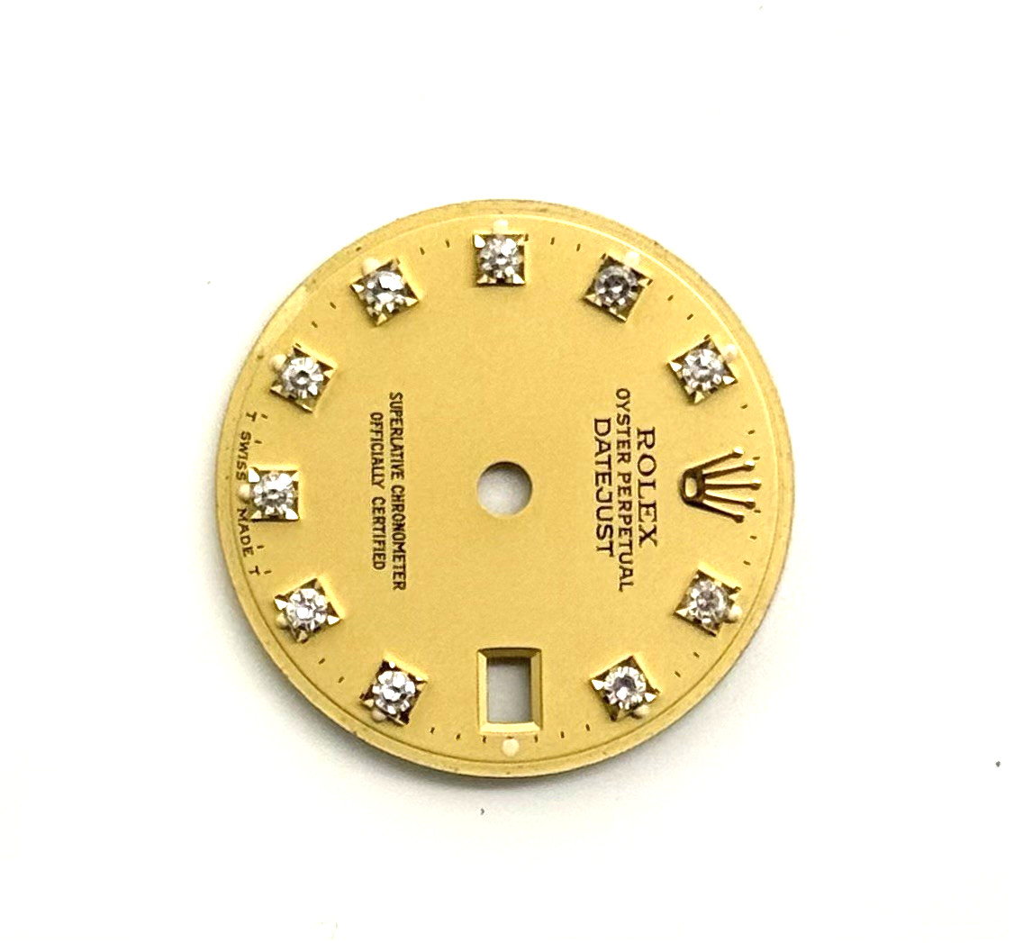 Rolex Datejust 26mm 69173 79173 Singer Champagne Diamond Dial Rare Authentic OEM