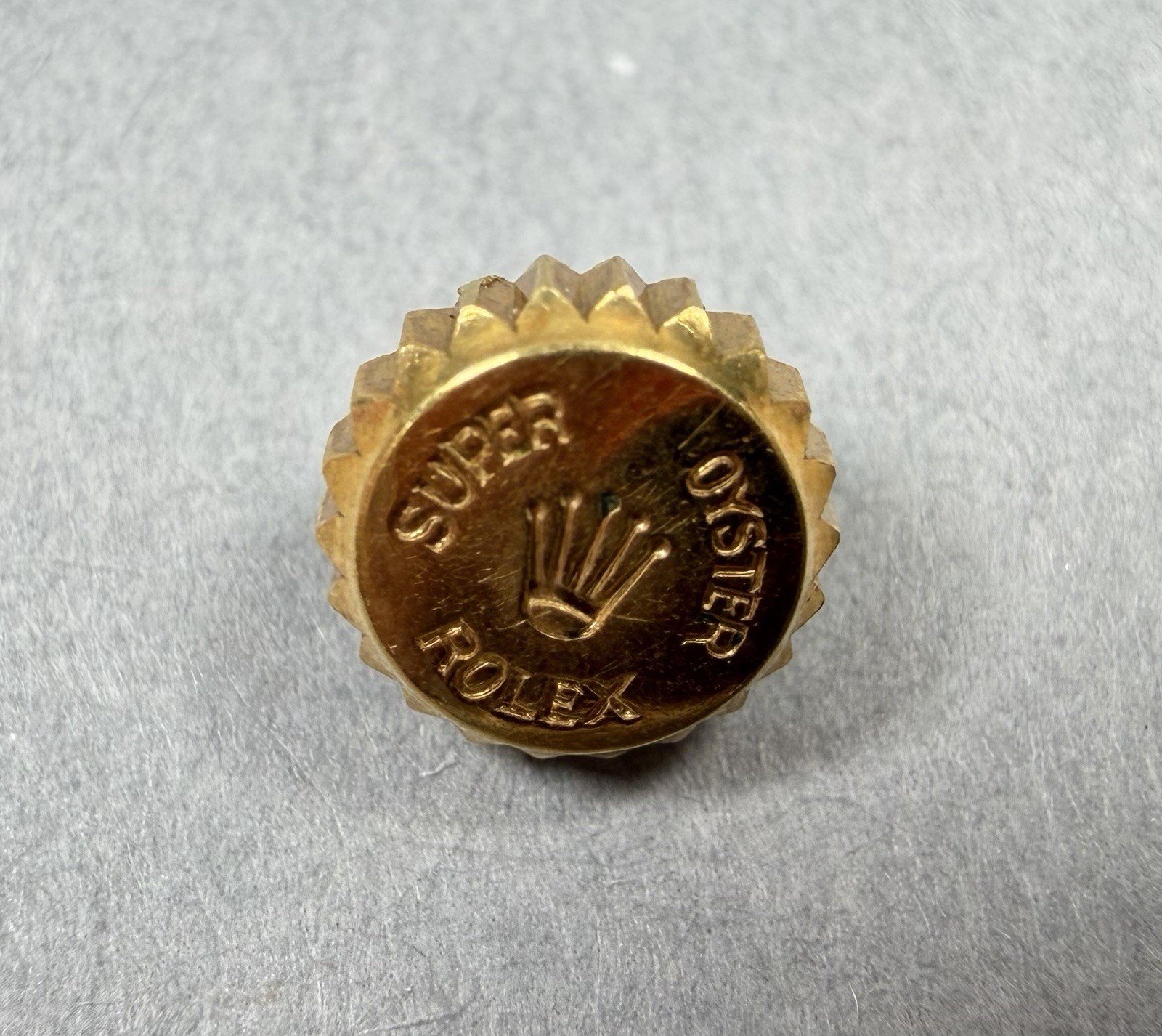 ROLEX SUPER OYSTER GOLD VINTAGE CROWN
