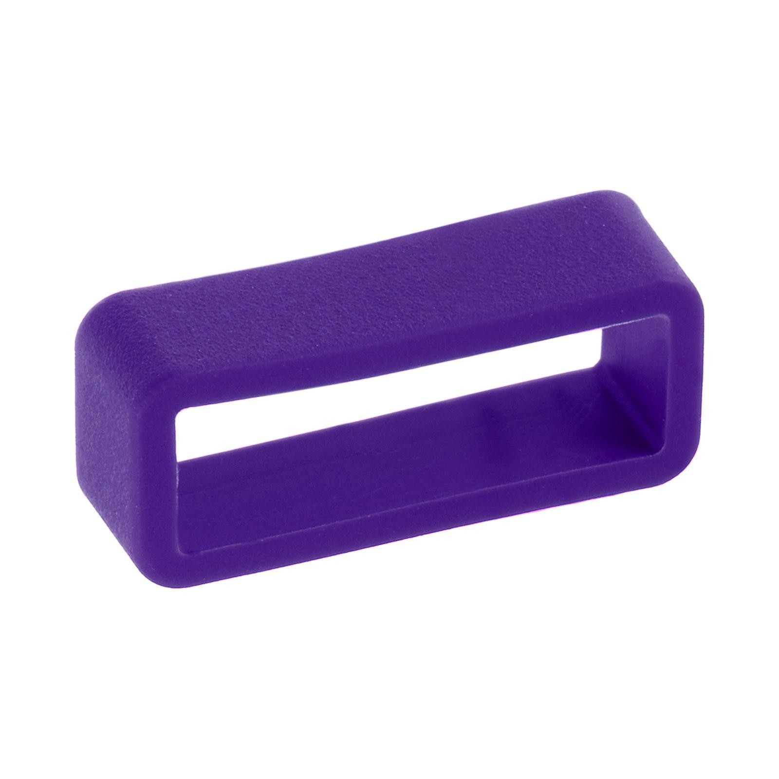 Watch Band Strap Loops Silicone for 19mm Width Watch Band, Purple 4 Pcs