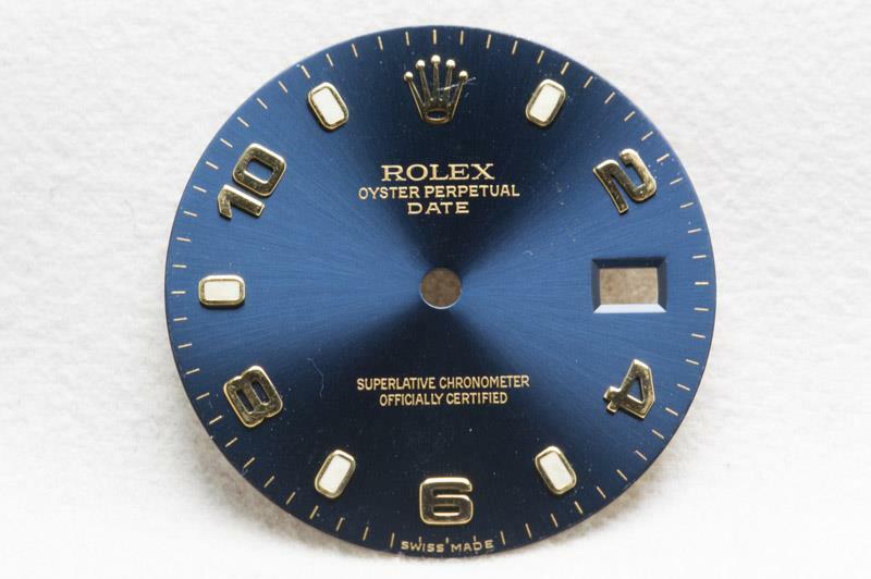 Rolex Gents Date Wristwatch Dial – Blue With Lume & Gold Numbers 26.9mm 3839 5/5