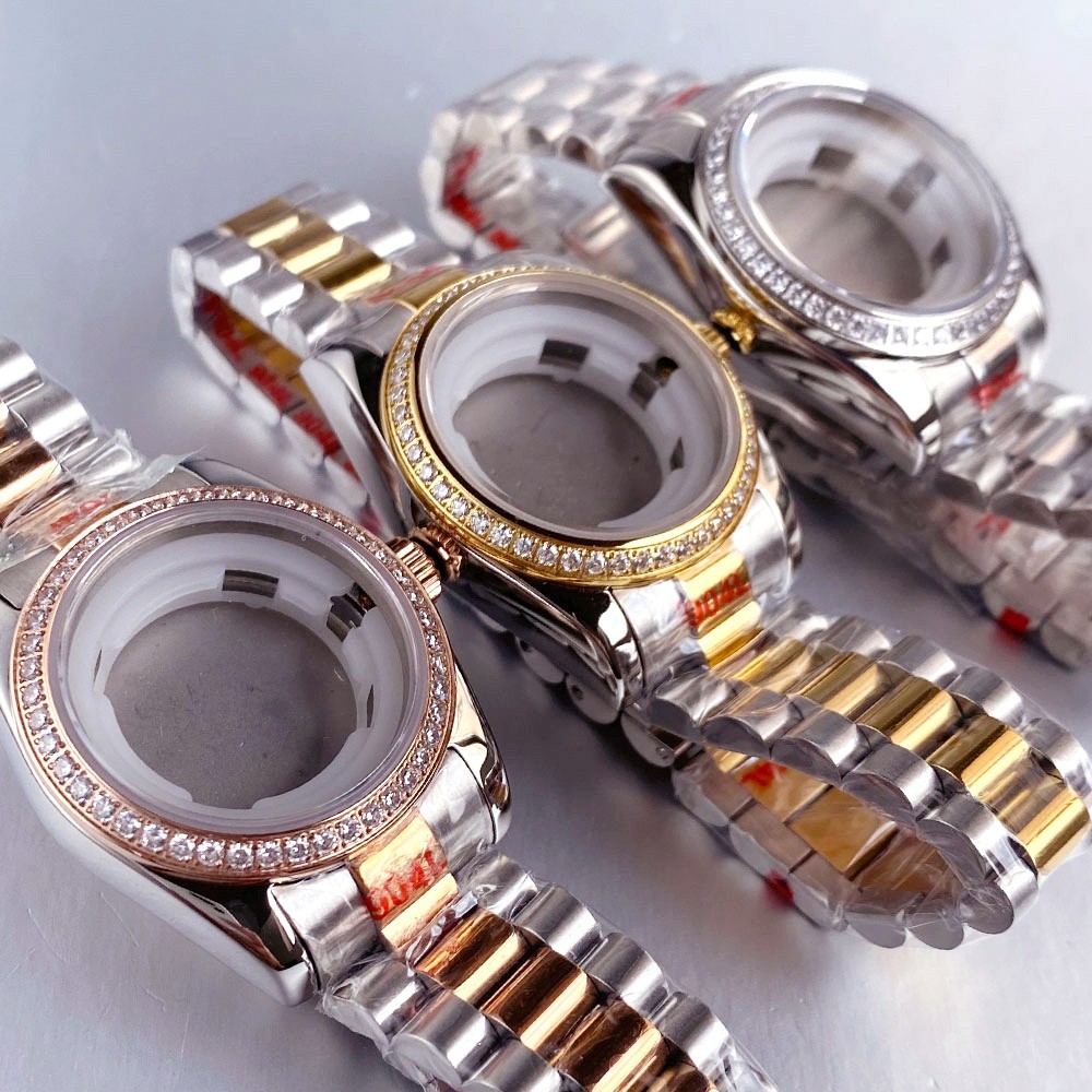31MM Sapphire Crystal diamond Watch Case Fit NH05A NH06A Ladies’ watch case