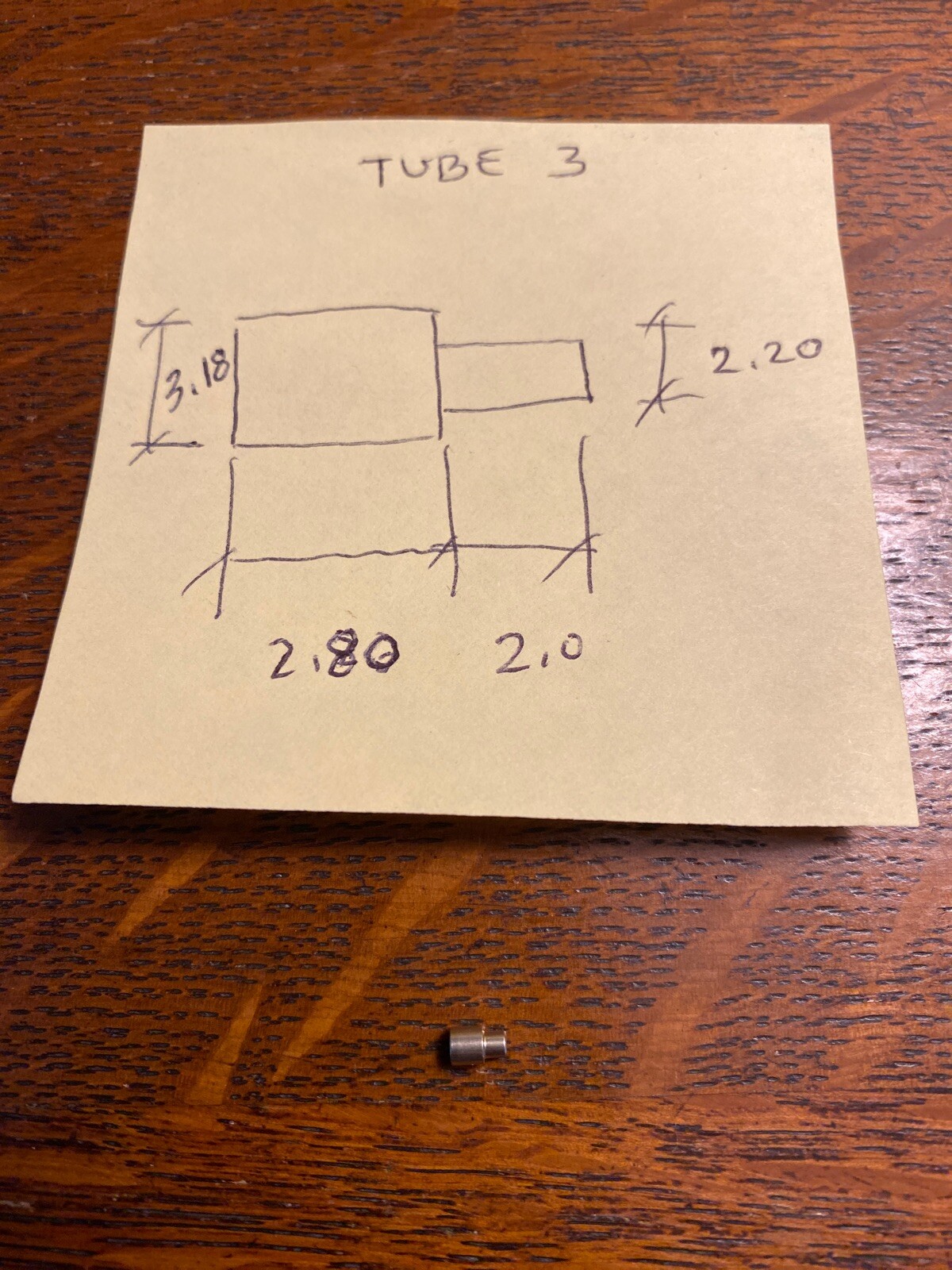 1x NOS Vintage SS Crown Internally Threaded Tube 3 From New Estate