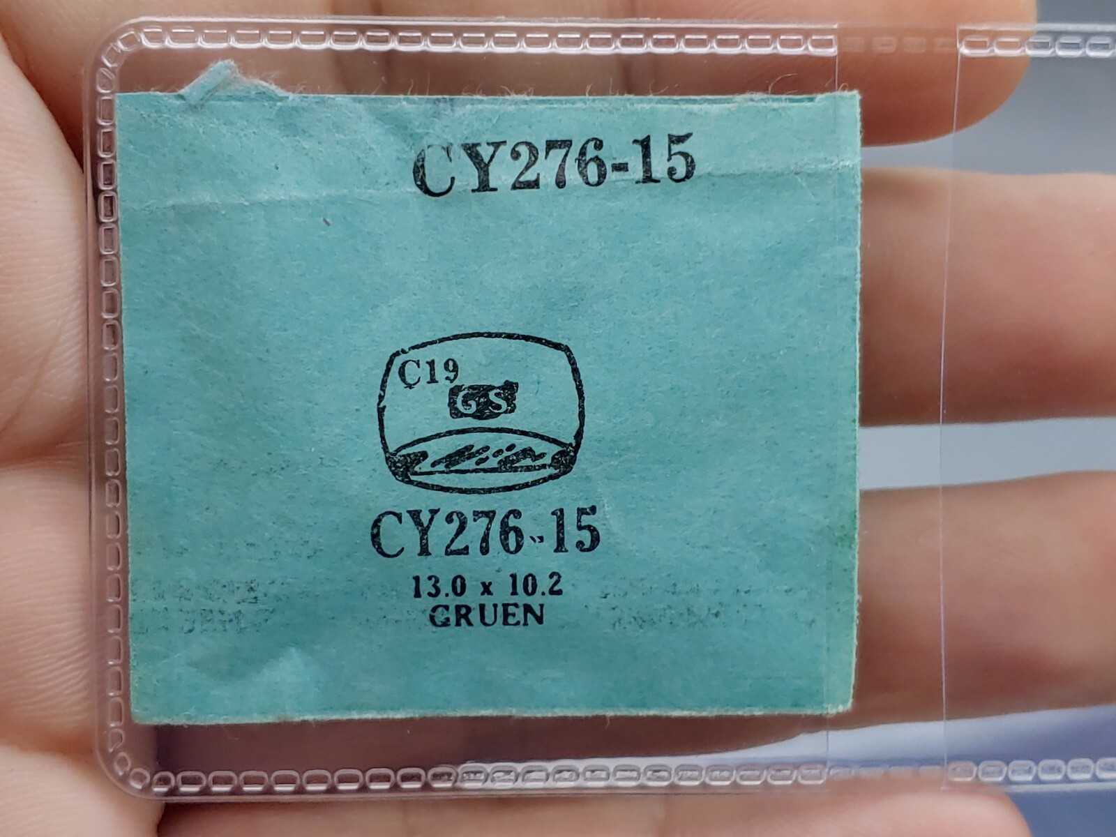 Germanow-Simon Mach (GS) CY276-15 Watch Crystal 13.0×10.2 NOS Part Gruen