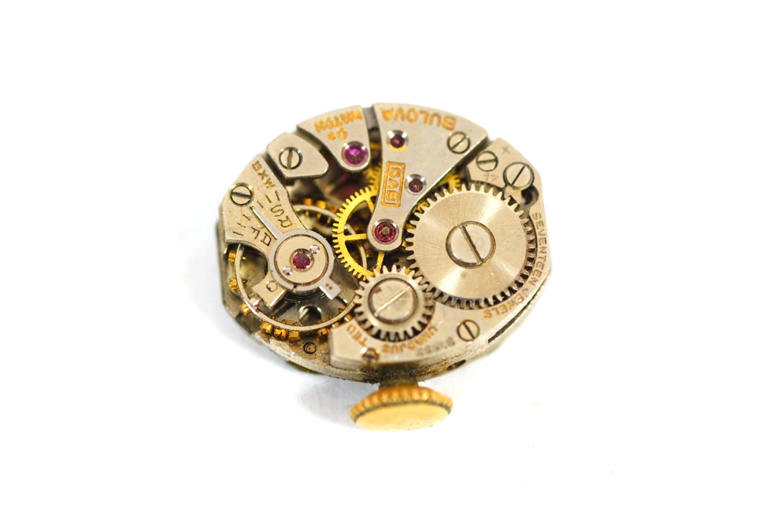 Bulova Watch Cal. 5AB Movement 17 Jewels Swiss BULOVA Wristwatch Parts/Repair