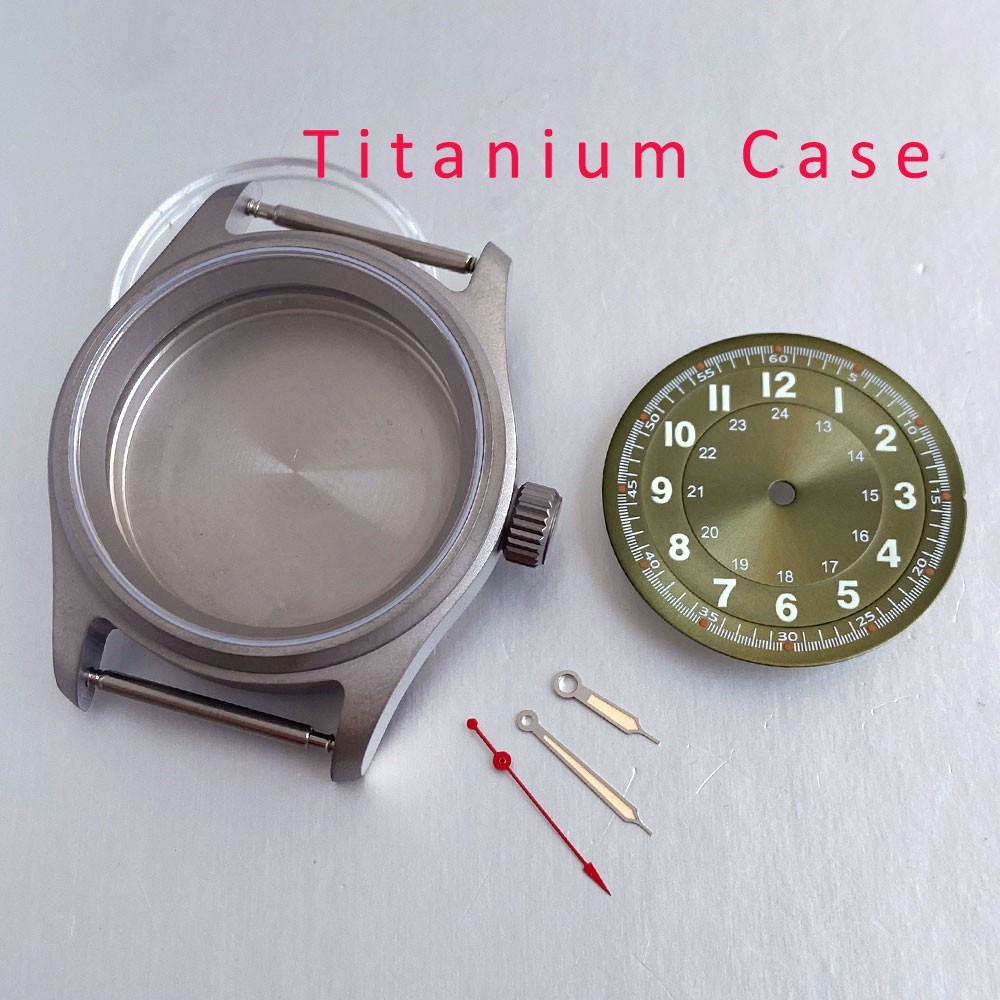 36mm Titanium Watch Case Prevent Allergy Sapphire Glass Fit NH35 8215 2836 2824