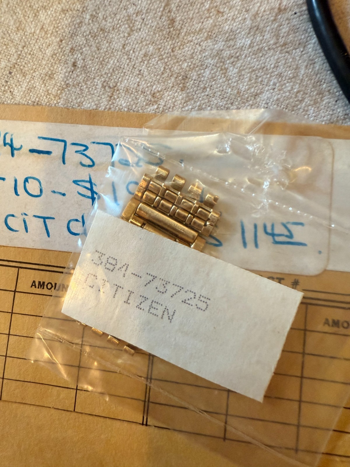 NEW VTG 80’s 1990’s Men’s Ladies Citizen Seiko Watch Clasp Link Gold # 384-73725
