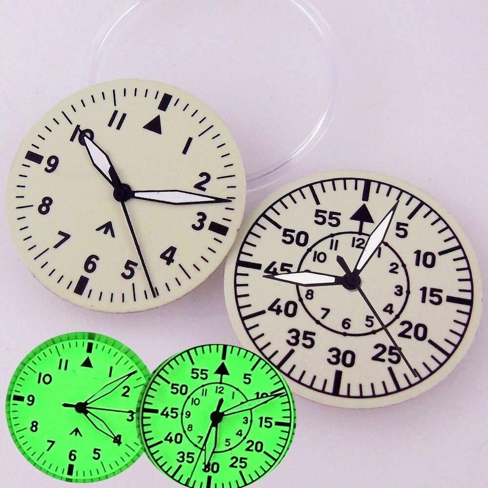 Full Lume Dial 29mm Watch Dial Hand Fit for NH35A NH36A Miyota PT5000 Dive Case
