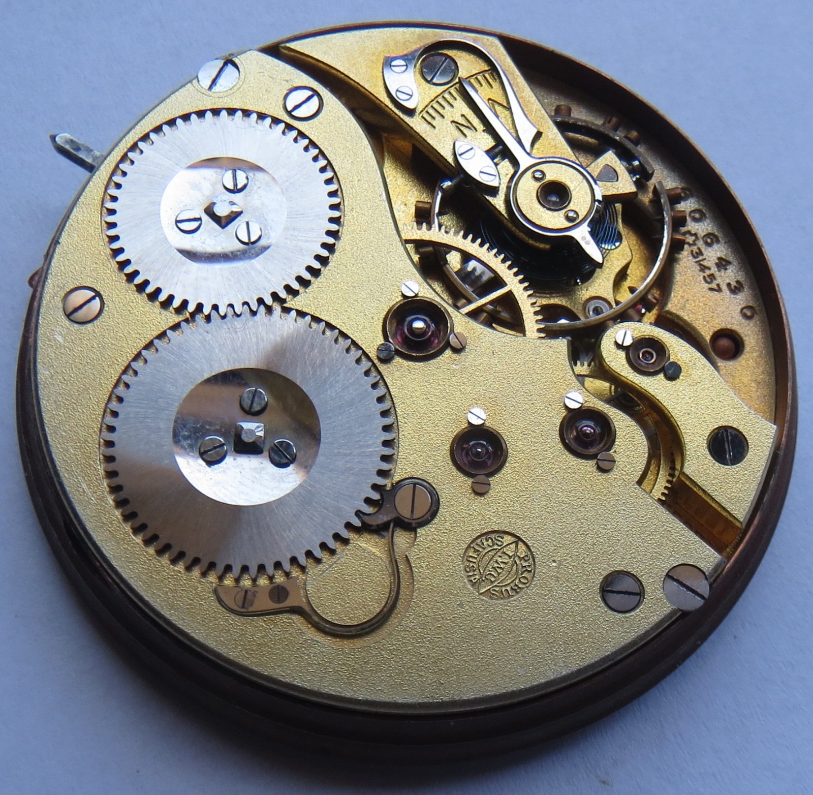 International Watch Co. chronometer pocket watch movement & enamel dial