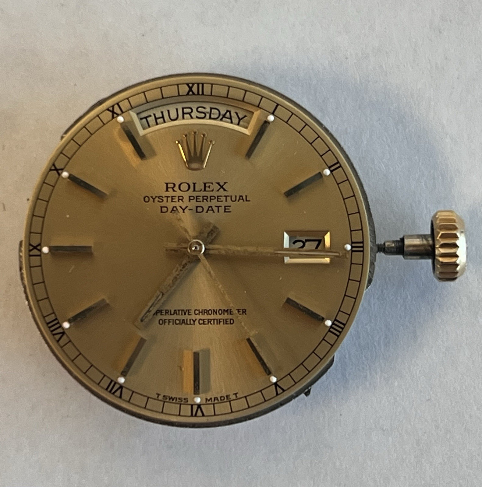 Genuine Rolex Caliber 3055 Automatic Day Date Movement