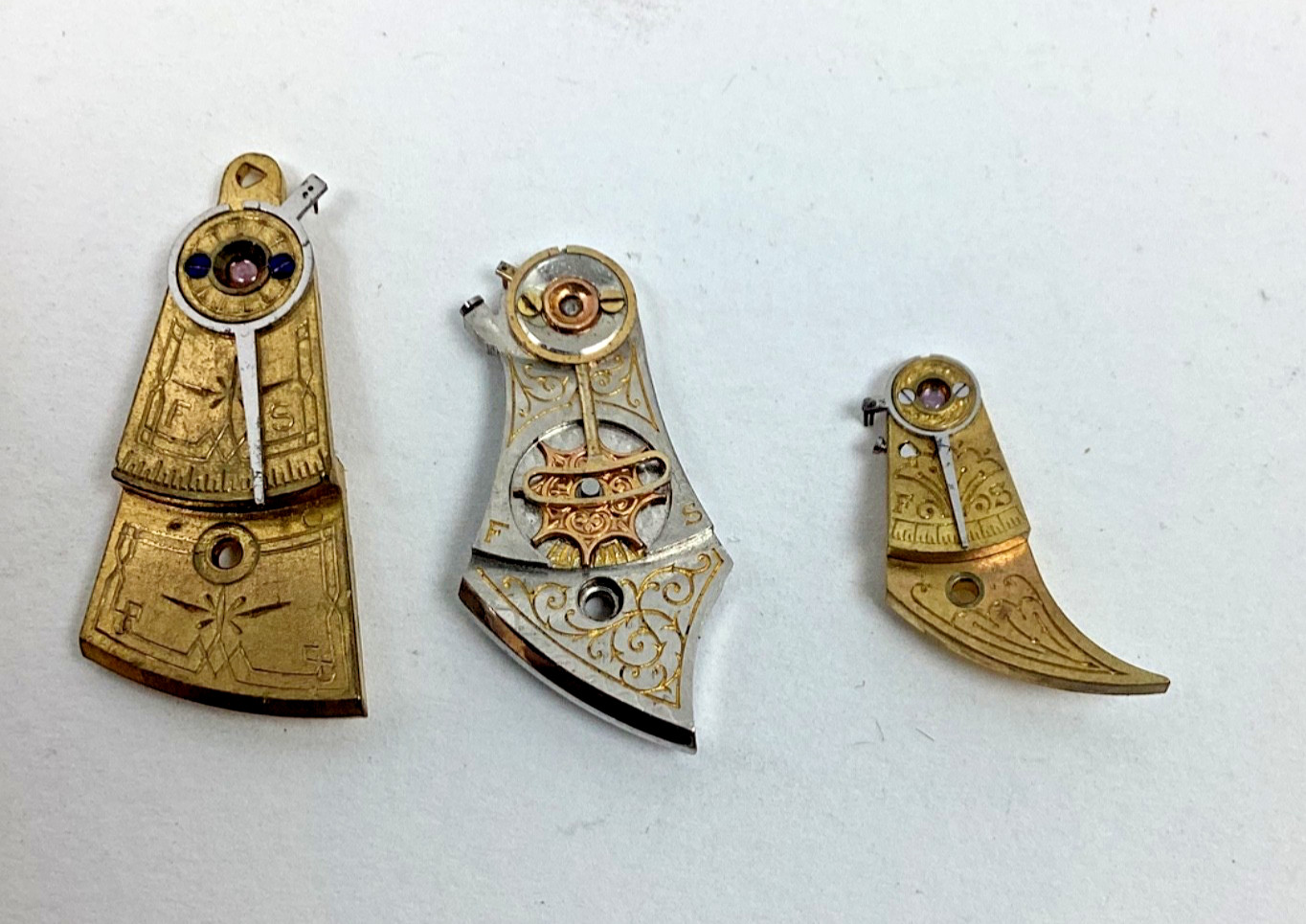 Lot of Watchmakers Pocket Watch Balance Cock Bridge Parts Repair Stempunk