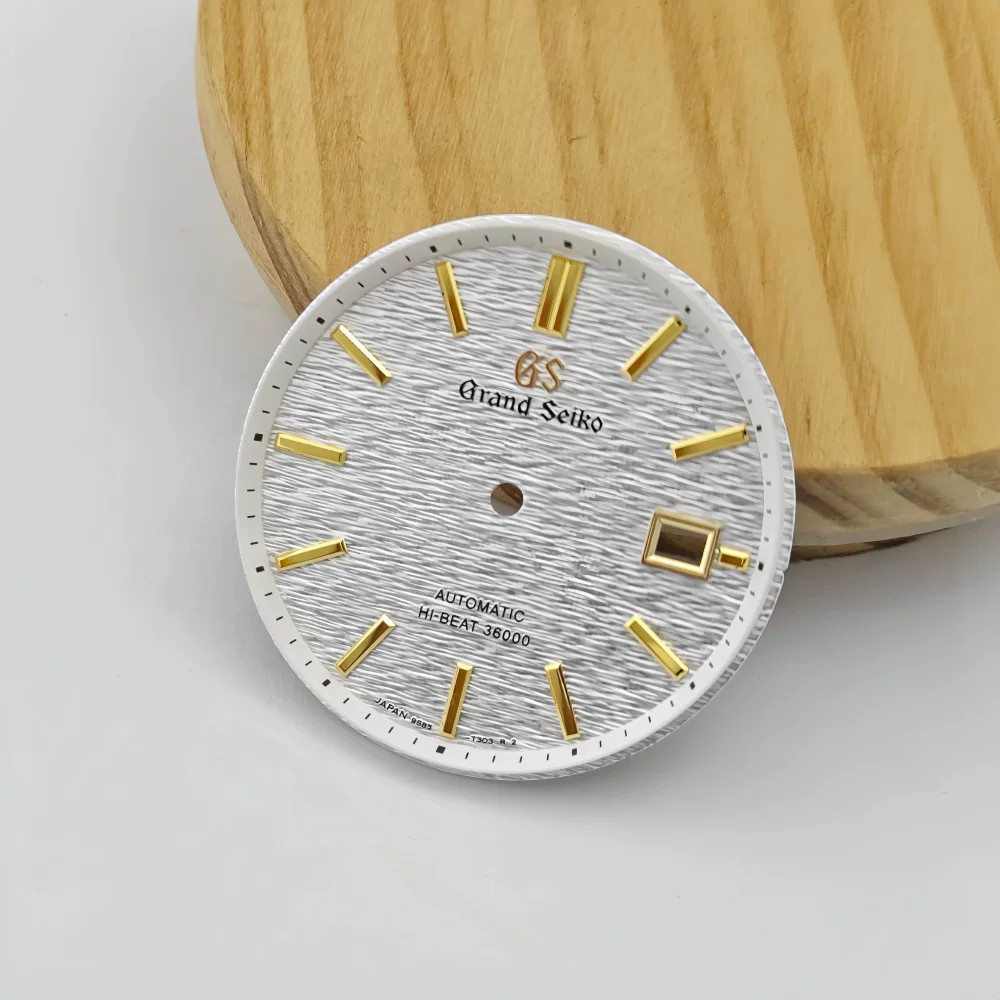 33.5mm GS Horizontal Stripe 3 O’clock Watch Dial No Lume for Nh35 Movement Parts