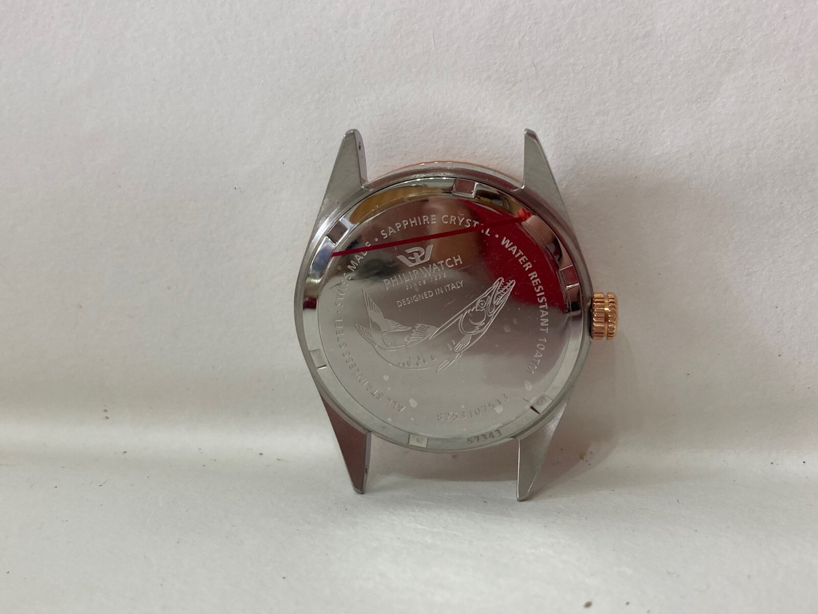 SPARE PARTS ACCESSORY STEEL CASE PHILIP WATCH CARIBE NEW.8