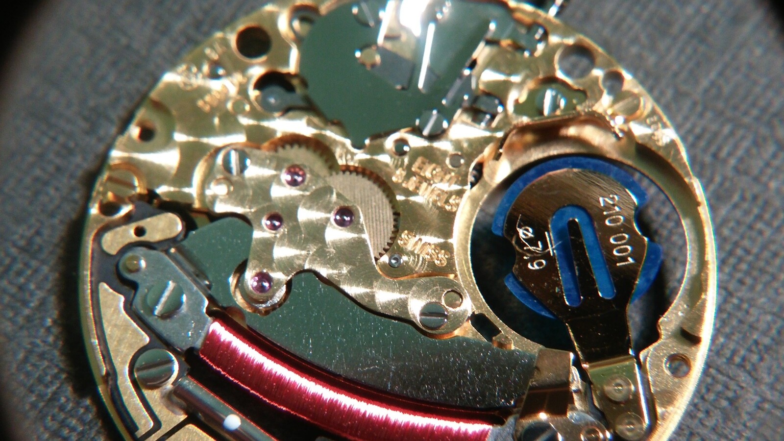 ETA 210.001 (no calendar) movement PAUL PICOT ETA QUARTZ 210 001. DISCONTINUED.