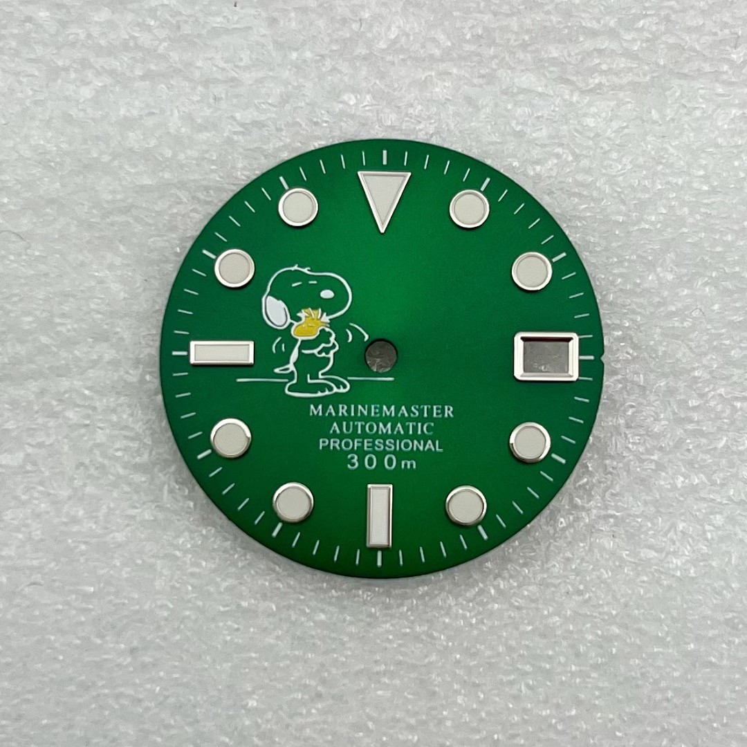 REPLACEMENT FOR SEIKO NH35 NH36 MM300 SNOOPY PEANUTS WATCH DIAL 28.5 DATE CUSTOM