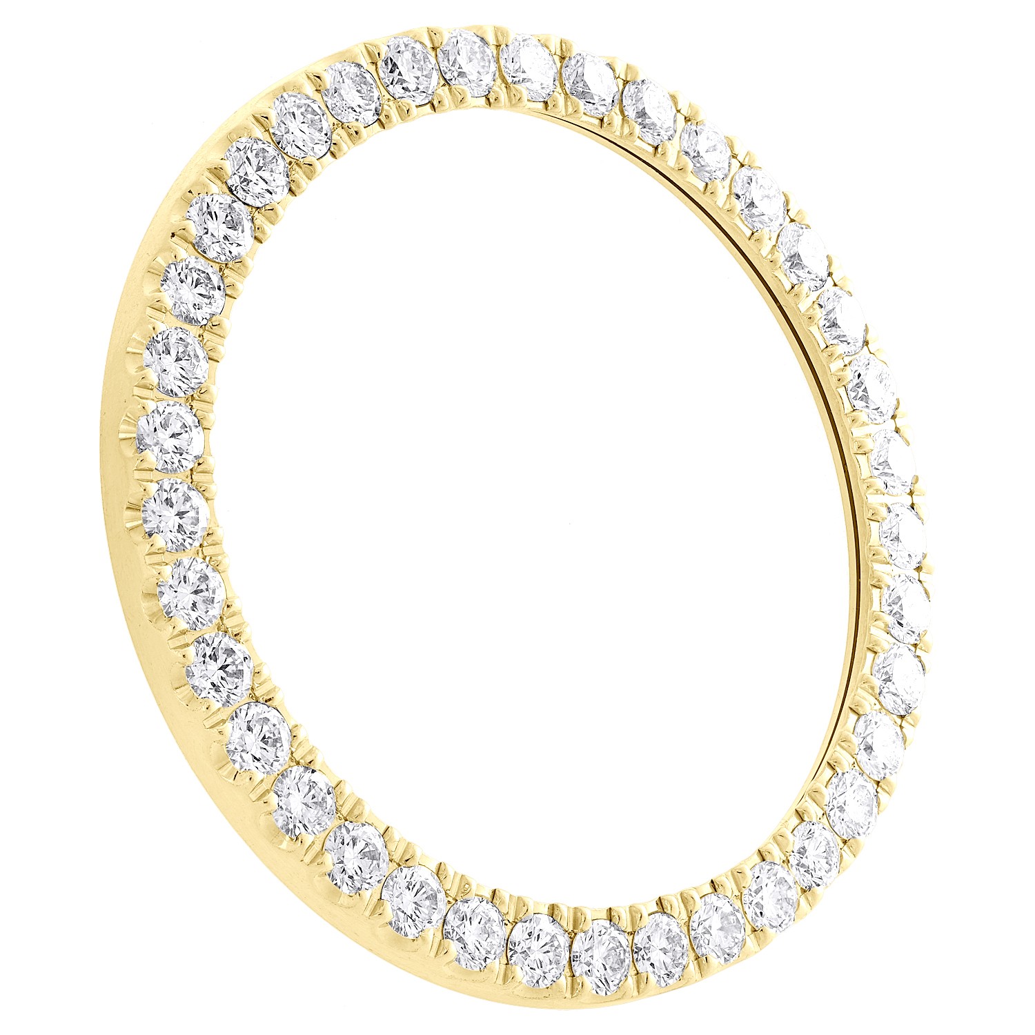 14K Yellow Gold Custom U-Cut Diamond Bezel for Rolex DateJust II 41mm 3.61 CT