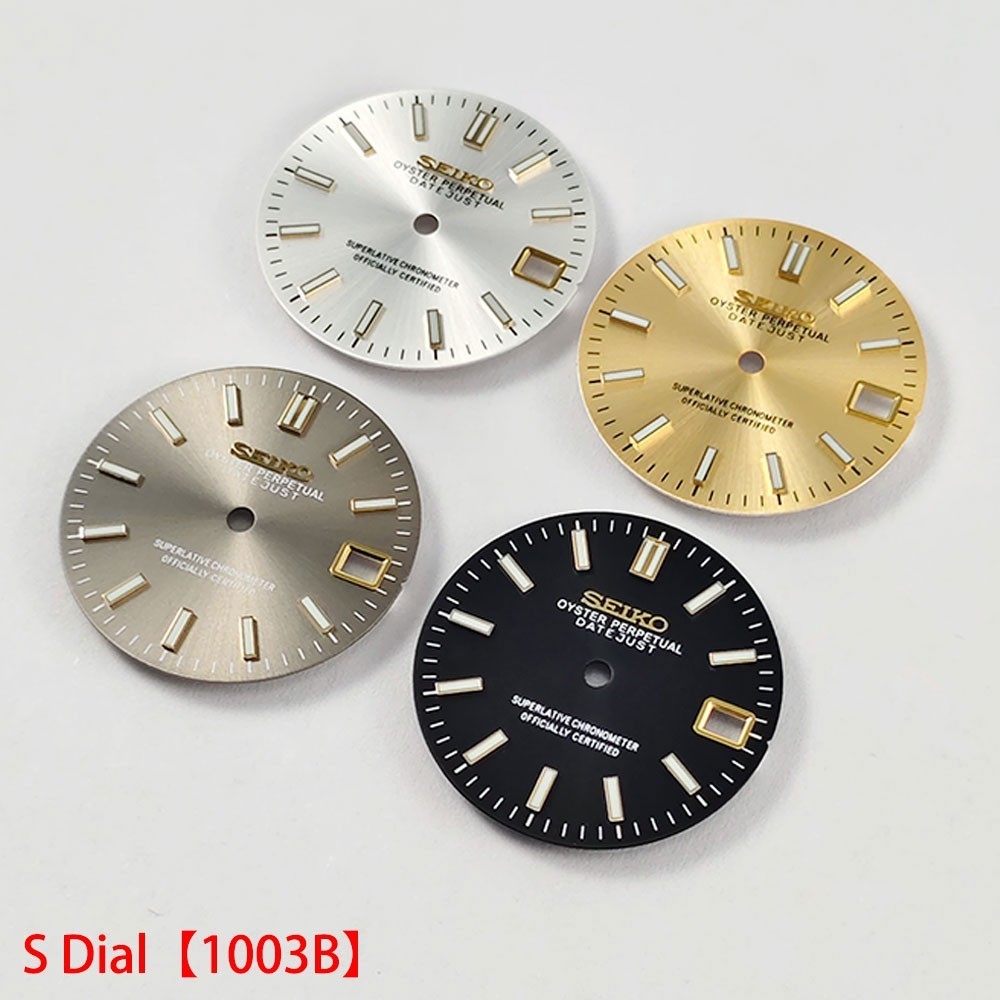 28.5mm Sun pattern Watch Dial Green Luminous For NH35 NH36 Movement Accessories