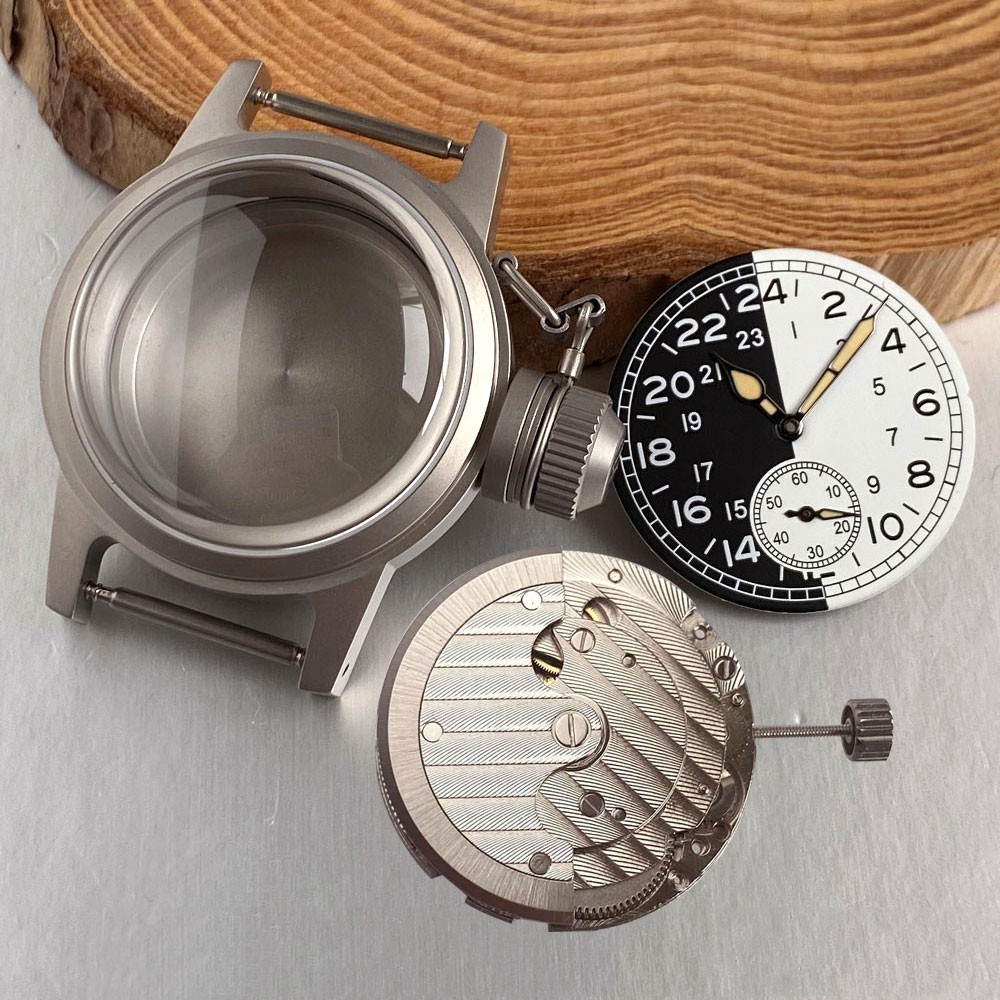 29mm Black White Watch Dial 20ATM Diving Steel 36mm Watch Case For ST1701 Movt