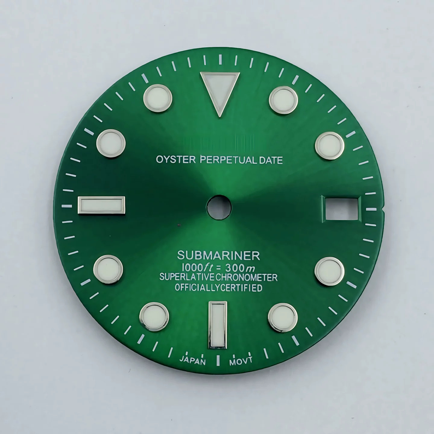 28.5mm SUB Sun Pattern Watch Dial Blue Green Lume for Nh35 Nh36 Movement Parts
