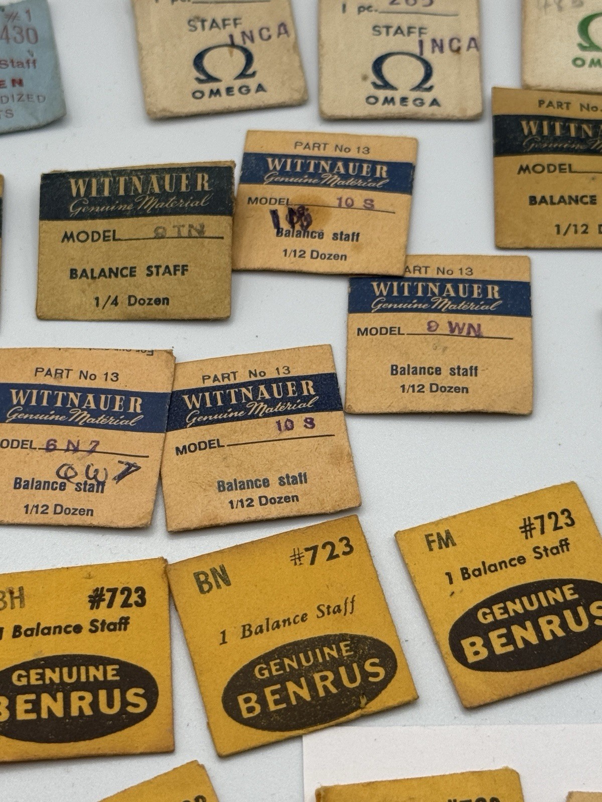 VTG LOT NOS Balance Staffs Longines, Wittnauer, LeCoultre, Omega, Benrus, LOT 6