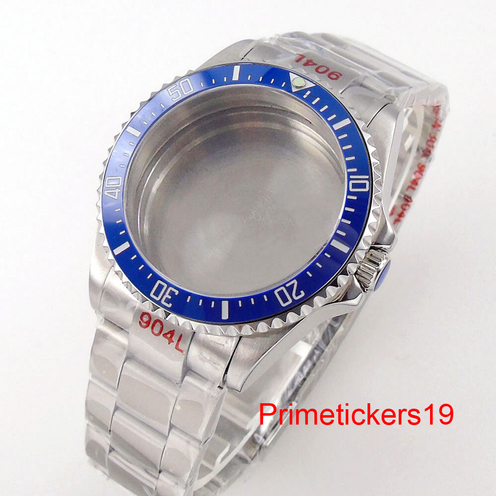38mm/40mm Steel Watch Case Sapphire Rotating Bezel Fit NH35 NH36 ETA2824 PT5000