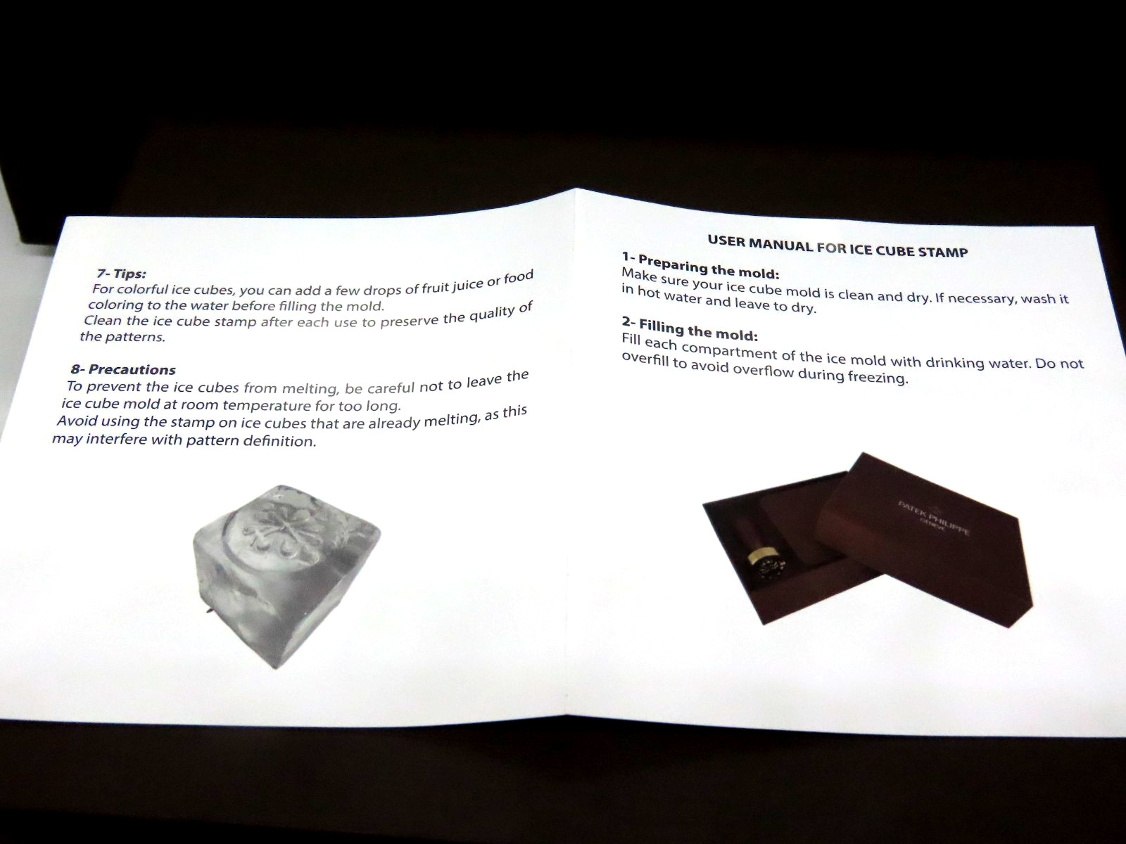 Patek Philippe Ice Cube Stamp Document Stamp Special gift for VIP customers