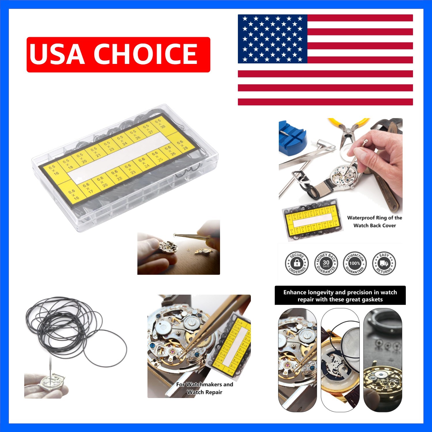 180 Pcs O Ring Watch Gasket, Rubber Seal O Ring Watch Gasket Set 18 Types Rub…